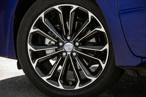 4x Blue / Red Alloy Car Wheel Rim Center Cap Hub Ring Decoration for Toyota Camry 2011-2016