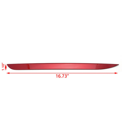 for Toyota Camry 2018-2024 Rear Bumper Lower Lip Guard Cover Trim, Red Stainless Steel Car Rear Bumper Plate Pad Cover Molding