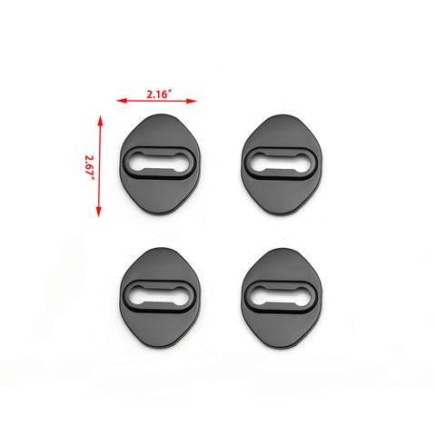 4pcs Blue/Black/Red/Silver Door Lock Cover Stainless Steel Car Door Lock Latches Cover Protector for Toyota Camry 2006-up