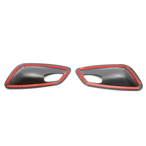 2pcs Carbon Fiber Texture Car Interior Door Handle Bowl Panel Cover Trim for BMW E92 E93 335i M3 2007-2013