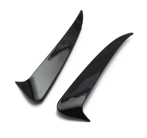 Glossy Black Rear Bumper Air Vent Spoiler Splitter Canard Insert Cover Trim Fit For Mercedes Benz W205 C-Class 4 Door Sedan C43 C63 AMG C180 C200 C300 2015+