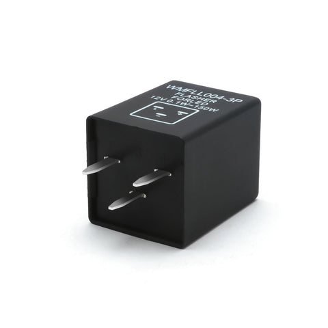 3-Pin EP28 12V Electronic LED Flasher Relay Fix Turn Signal Lamp Bulbs Blinker Hyper Flash Issue,Black