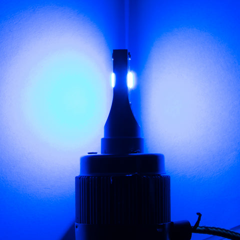 2x H7 LED Headlight Kit with Retainer Adapter Clip Holder, 6000K Xenon White / 8000K Ice Blue 8400LM High Low Beam Headlight Bulb Conversion Kit