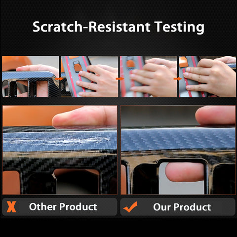 12pcs Carbon Fiber Pattern Car Side Door Handle Cover + Door Handle Bowl Panel Cover Set for Honda Civic 2016-2019