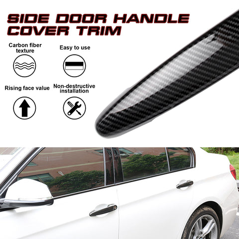 Carbon Fiber Pattern Door Handle Cover For BMW 3 Series E90 E91 Sedan X1 X2 X3 X4 X5 X6 2005-2012