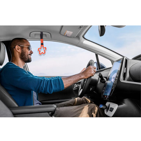 Orange Tsurikawa Handle Ring Sakura Shaped Japanese Car Warning Loop Decoration