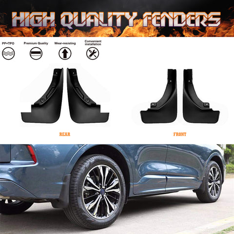 Front and Rear Fender Flares Mud Flap Splash Guard Set For Ford Escape 2020-2025