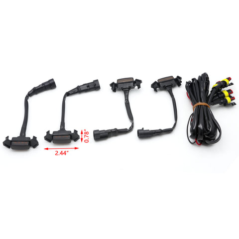 4pcs Smoked Lens Front Grille Amber LED Light Kit for Toyota Tacoma w/TRD Pro Grille 2016-2021 or RAV4 2019-2021