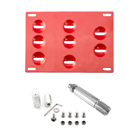 Red License Plate Bumper Bracket Adapter Tow Hook For Hyundai Genesis Coupe 10+