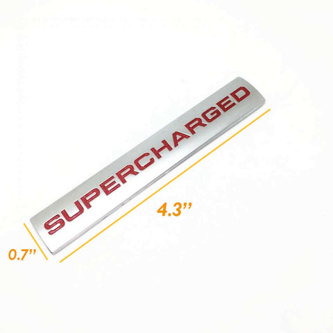 Black / Red / Black Red 3D Metal SUPERCHARGED Emblem Trunk Lid Dash Sticker Fender Badge For Land Rover Range Rover