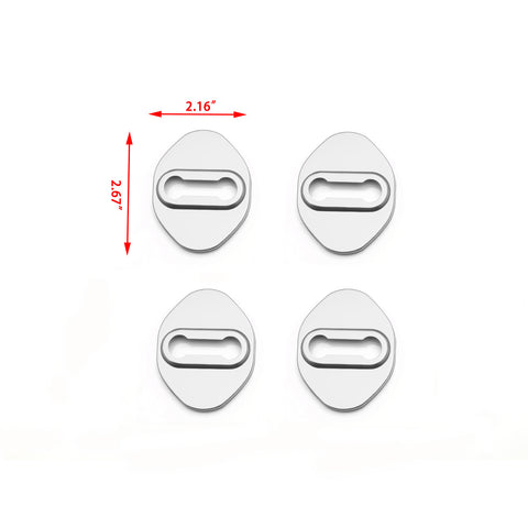 4pcs Blue/Black/Red/Silver Door Lock Cover Stainless Steel Car Door Lock Latches Cover Protector for Toyota Camry 2006-up