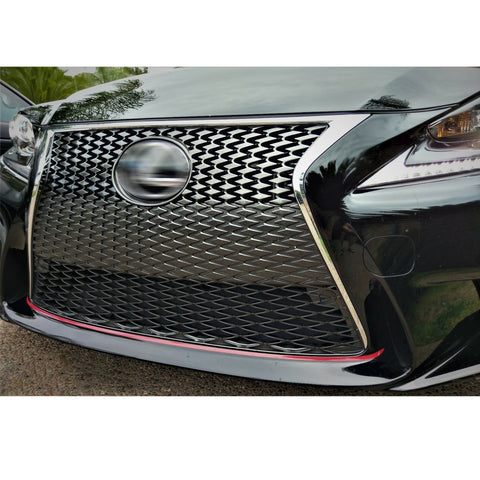 Front Grille Pinstripe Vinyl Sticker Trim, Glossy Red Front Hood Panel Edge Molding Stripe Decal for Lexus IS/IS 250/IS 350/IS 200t with F-Sport 2014-2017