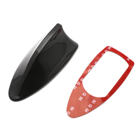 Black/White Car Antenna Shark Fin Antenna AM FM Radio Signal Aerial Adhesive Tape Base Super Functional Universal Car SUV Truck