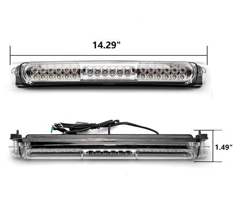 Clear Lens / Smoked Lens Full LED 3rd Brake Light Assembly, High Mount Tail Cargo Lamp for Ford F-150 1997-2003