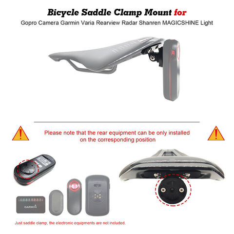 Bike RCT715 Tail Light Mount Combo, Compatible with Most Lynx Saddle S-WORKS SWAT & MOST LYNX - Type B