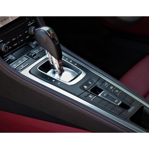 1pcs Red / White / Blue ABS Car Central Console Gear Shift Console Panel Decor Cover for Porsche 911 Boxster Cayman 2013-2019