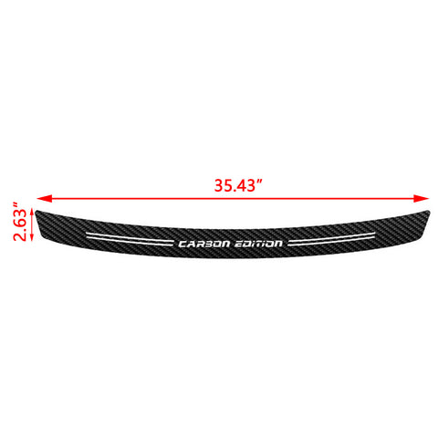 Carbon Fiber Pattern Rear Trunk Sill Scratch Protector Vinyl Decal Rear Bumper Guard Sticker Trim for BMW 1 2 3 4 5 6 7 Series M3 M4 Z4, 35.43"