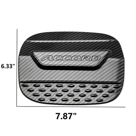 for Honda Accord 10th 2018 2019 Carbon Fiber Grain Fuel Tank Gas Cap Cover Oil Filler Cap Trim