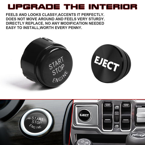 Engine Start + Cigarette Lighter Eject Button Trim For BMW F20 F21 F22 F23