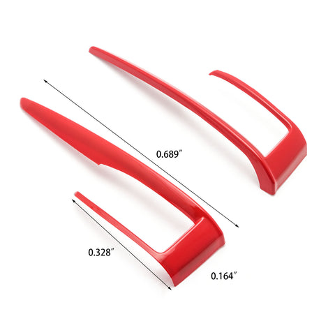 Red Interior Gear Shift Box Frame Cover Trim Transmission Decoration Stickers for Honda Civic 10th Gen 2016 2017 2018 2019 2020