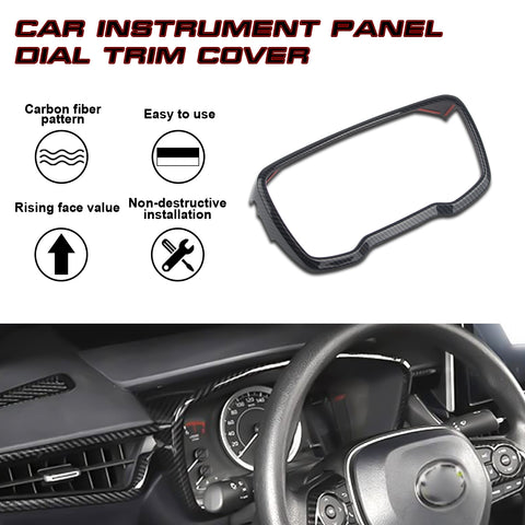 Carbon Fiber Texture Dashboard Instrument Cover Trim For Toyota Corolla 2020-23