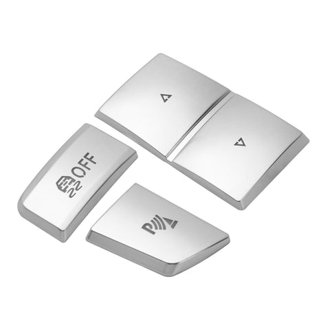 Chrome Silver Center Console Gear Shift Side Button Switch Cover Trim 3Pcs For BMW 5 6 7 Series X3 X4 2011-2018 F01 F02 F06 F07 F10 F12 F13 F25 F26
