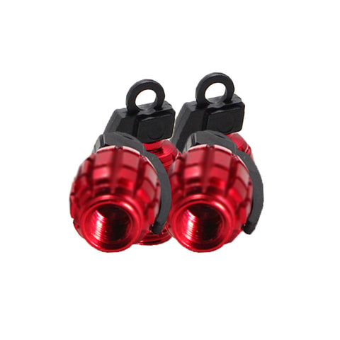 Tire Wheel Valve Stem Caps Set Air Dust Cover Caps Grenade Shape/Skull Shape