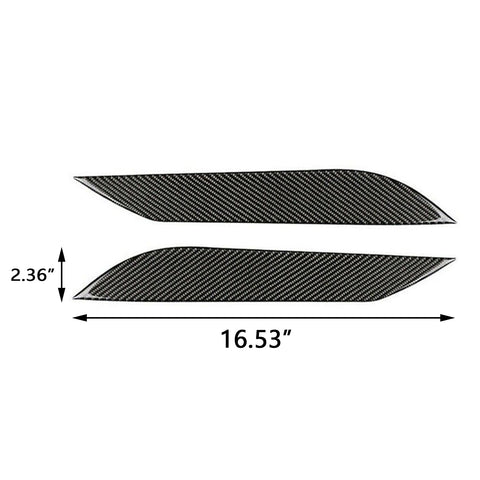 for Nissan 350Z Z33 FAIRLADY 2003-2009 Headlight Eyebrows Eye Lid Cover Trim, Carbon Fiber Headlamp Eyelid Overlay Sticker