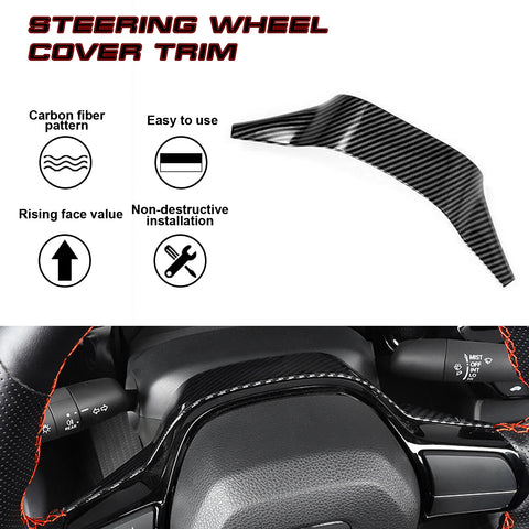 Carbon Fiber Texture Steering Wheel Upper Trim For Honda Civic 11th Gen 2022+