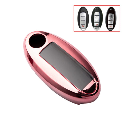 Black Soft TPU + Hard ABS Remote Smart Key Fob Shell Cover For Nissan 3 4 5 Buttons