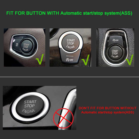 Red / Silver / Blue / Black Crystal Start Stop Button Cover Trim Engine Ignition Switch Replacement Cap for BMW 1 2 3 4 5 7 Series X1 X3 X5