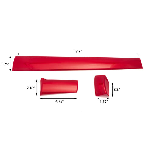 Red Interior Center Console Dashboard Stripe Cover Trim for 10th Gen Honda Civic 2016 2017 2018 2019 2020