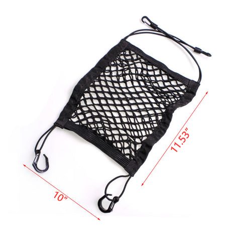 Car Seat Storage Mesh Organizer, Universal Car Seat Organizer Cargo Net Hook Pouch Holder for Purse Bag Phone Tissues, Dog Car Net Barrier, Pets Children Kids Disturb Stopper