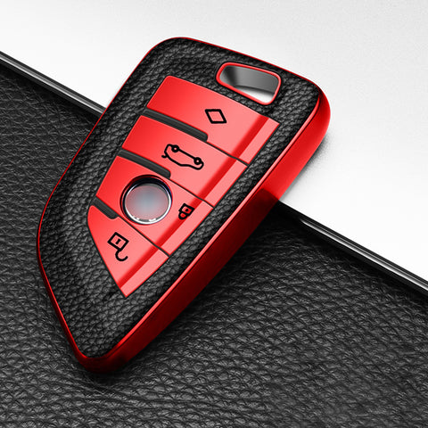 Red Remote Key Fob Case Shell Cover For BMW X1 X3 X5 X6 X7 5 7 Series G30 G31