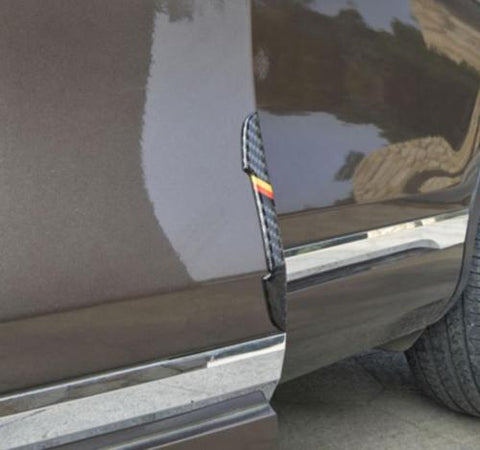 Xotic Tech 4 x Germany Flag M-color Carbon Fiber Side Door Edge Guard Strips Protector Stickers