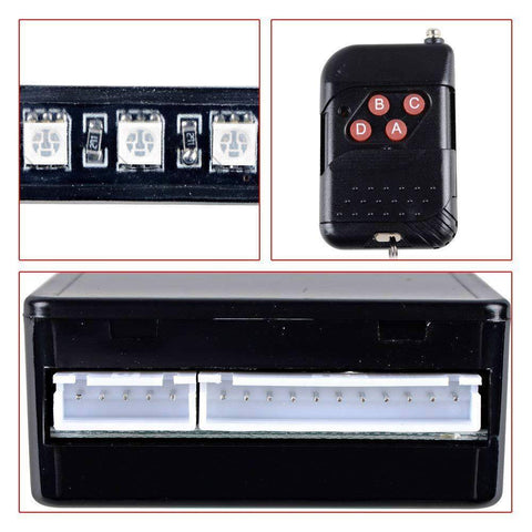 Universal 21" Remote RGB LED Scanning Knight Rider LED Strip Light for Hood Grille Grill