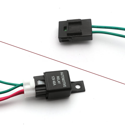 12V 30A 4-pin SPDT Relay w/Base, Fuse Box and Wiring Pigtails, Compatible with All Cars Trucks SUV Off-Road Vehicles