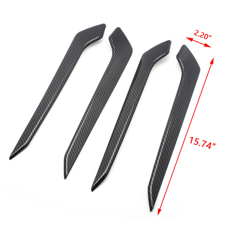 4pcs for Toyota RAV4 2019-2024 Interior Door Panel Armrest Cover Molding Trim ABS Carbon Fiber