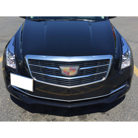 Set Black Sporty Racing Front Tow Hook License Plate Bumper Mounting Bracket Kit for Cadillac CTS CTS-V 2008-2013 - No Drill