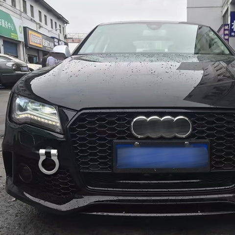 Set Anodized Alloy Silver Track Racing Style Tow Hook For Audi A4/S4 B8 2008-2019