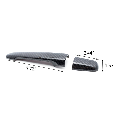 New Carbon Fiber Style Side Door Handle Cover Protector Trim for Mitsubishi Lancer EX Evolution X EVO 2008-2017