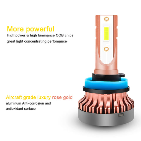 for Toyota Tundra 2014-2019 LED Headlight High Low Beam Fog Light Bulb Combo Package Kit 8000K Ice Blue