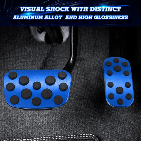 Blue Brake and Gas Accelerator Foot Pedal Cover Trim For Corolla Cross 2020-2023