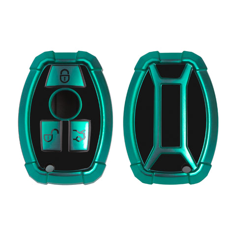 Full Covered Armor Green TPU Remote Fob Key Cover Shell For Mercedes B C E G SLK