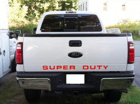 Glossy Red SUPERDUTY Letter Decal Rear Tailgate Vinyl Sticker for Ford Super Duty 2008-2016