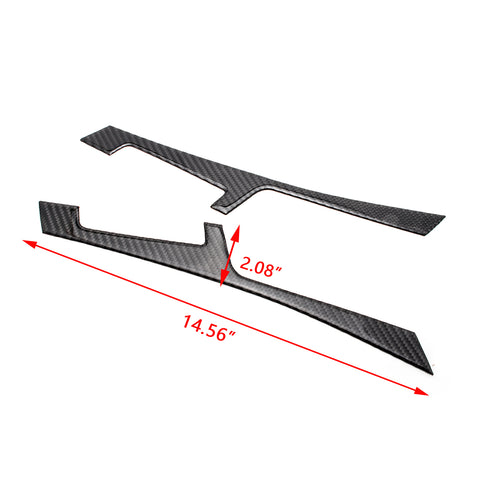 2pcs Carbon Fiber Style Car Interior Center Console Dashboard Cover Trim Molding Decoration for Infiniti Q50 Q60 2017-2022