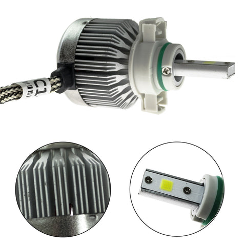 2pcs 6000K White H16 5202 LED Headlight Conversion Kit Fog Light for Dodge Chevrolet GMC Subaru Chrysler