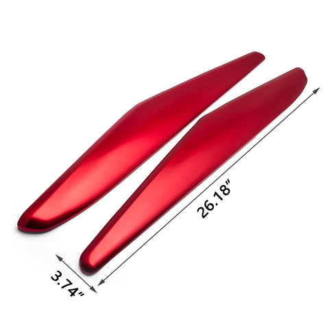 ABS Carbon Fiber / Red ABS Car Console Gear Shift Panel Cover Trim for Honda Accord 2018 2019