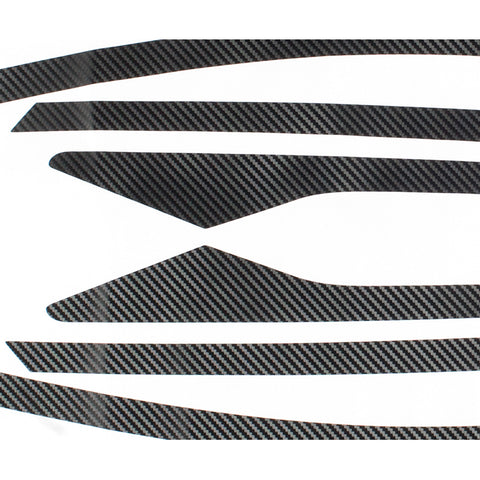 5D Carbon Fiber Chrome Delete Blackout Window Trims For Honda Civic Sedan 16-20