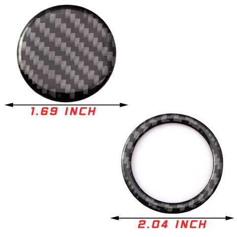 Carbon Fiber Car Engine Start Stop Button Trim Decor Cover Sticker for Subaru BRZ Toyota 86